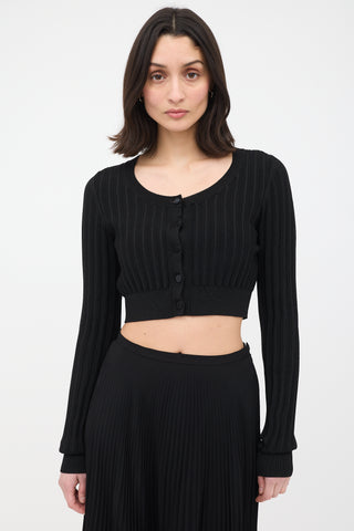 Jason Wu Ribbed Knit Cropped Cardigan