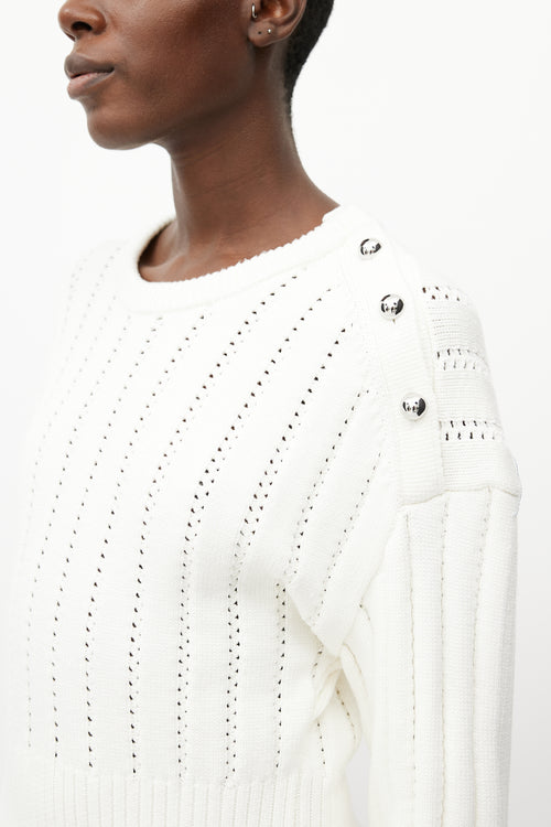 Jason Wu White 
Silver Knit Sweater