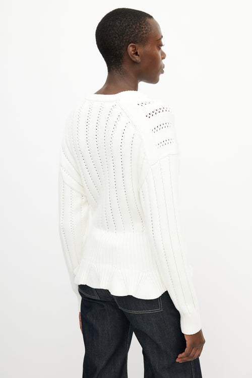 Jason Wu White 
Silver Knit Sweater