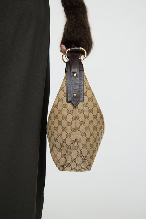 GucciBrown GG Canvas Horsebit Bag