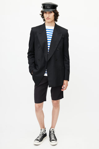 Jean Paul Gaultier Black Wool Double Breasted Blazer