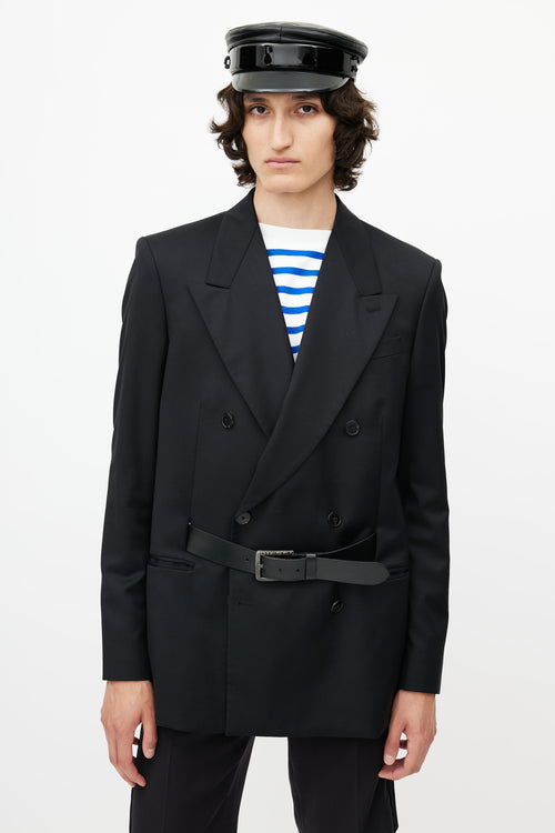 Jean Paul Gaultier Black Wool Double Breasted Blazer