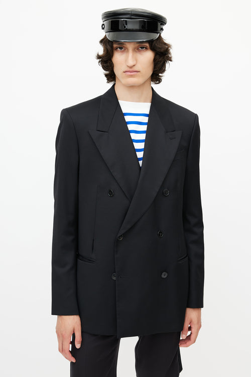 Jean Paul Gaultier Black Wool Double Breasted Blazer