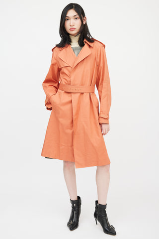 Jean Paul Gaultier Femme Orange Belted Trench Coat