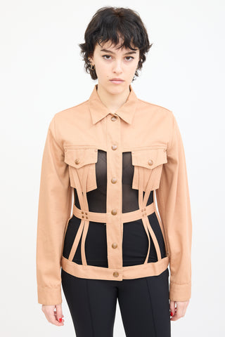 Jean Paul Gaultier Junior Brown Corset Cage Jacket