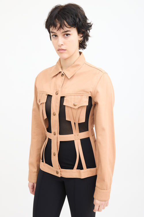 Jean Paul Gaultier Junior Brown Corset Cage Jacket