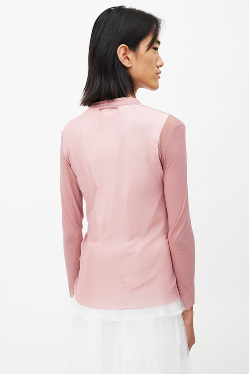 Jean Paul Gaultier Pink Sheer Cardigan