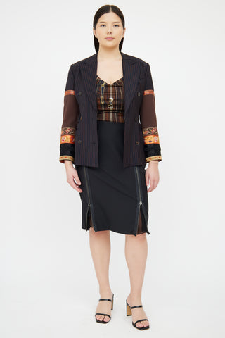 Jean Paul Gaultier Black Multi Coloured Blazer