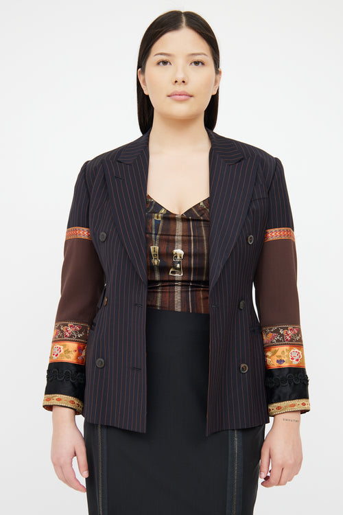 Jean Paul Gaultier Black Multi Coloured Blazer