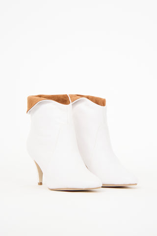 Jeffrey Campbell White Leather Sonika Boot