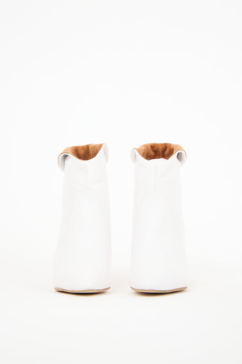 Jeffrey Campbell White Leather Sonika Boot