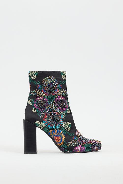 Jeffrey Campbell Black 
Multi Sequin Brocade Stratford Boot