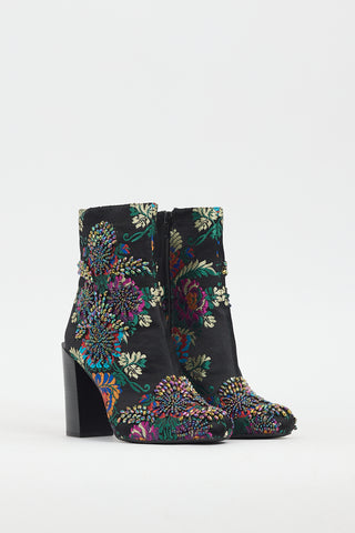 Jeffrey Campbell Black 
Multi Sequin Brocade Stratford Boot