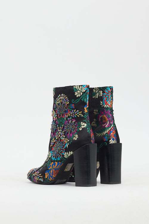 Jeffrey Campbell Black 
Multi Sequin Brocade Stratford Boot