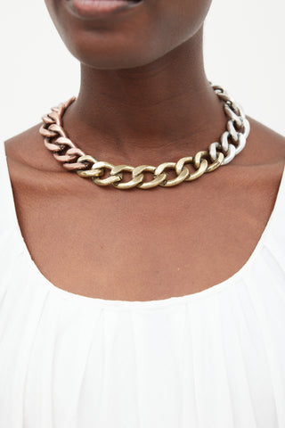 Jenny Bird Silver 
Multicolour Chain Link Riri Necklace