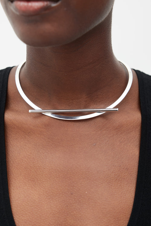 Silver Bar Choker