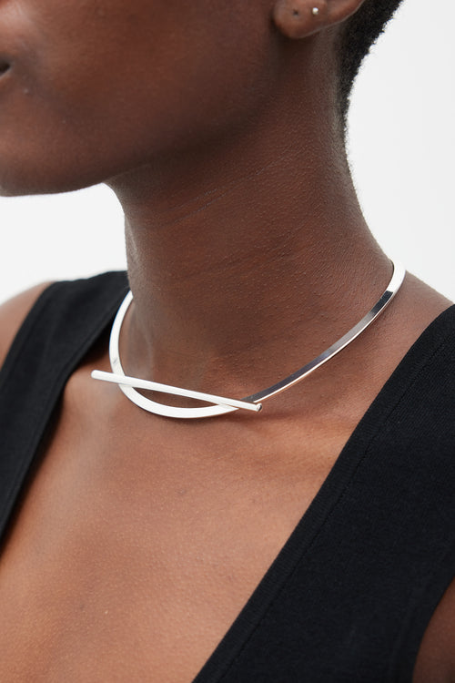 Silver Bar Choker