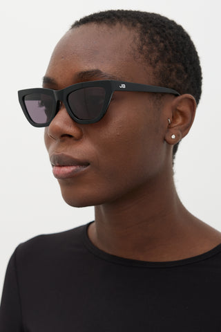 Jenny Bird Black Tapered Sunglasses