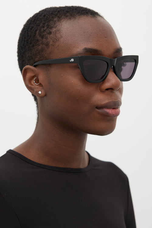 Jenny Bird Black Tapered Sunglasses