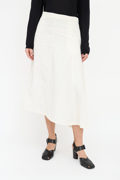 Jil Sander Asymmetrical Linen Skirt