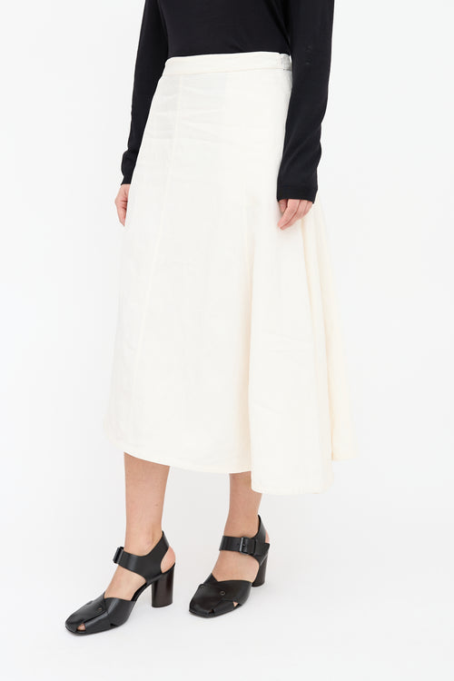 Jil Sander Asymmetrical Linen Skirt