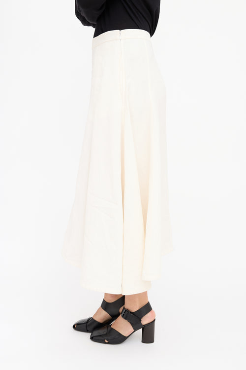 Jil Sander Asymmetrical Linen Skirt