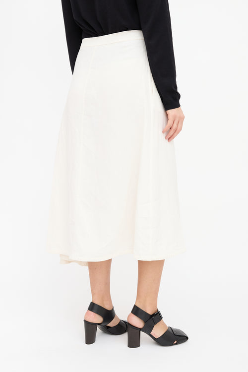 Jil Sander Asymmetrical Linen Skirt