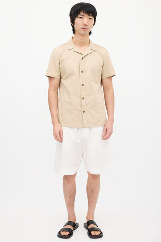 Jil Sander Beige Short Sleeve Shirt