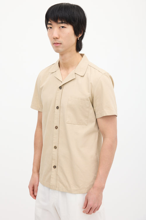 Jil Sander Beige Short Sleeve Shirt