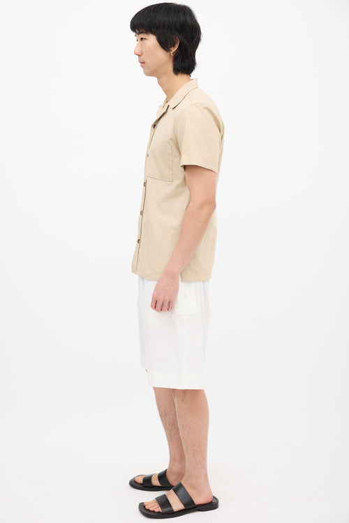 Jil Sander Beige Short Sleeve Shirt