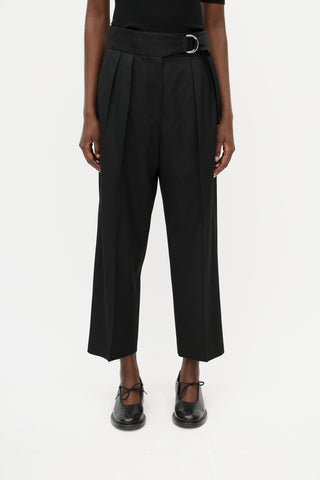 Jil Sander Black High Waist Taper Trouser