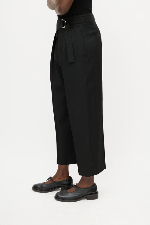 Jil Sander Black High Waist Taper Trouser