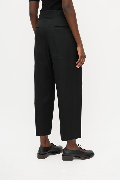 Jil Sander Black High Waist Taper Trouser