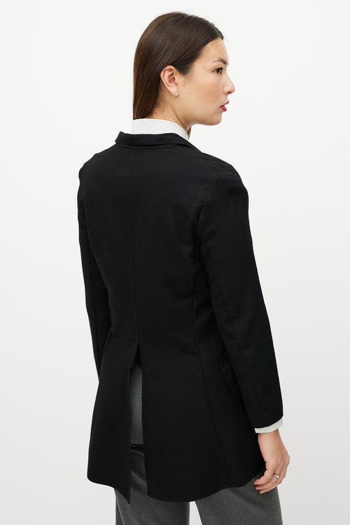 Jil Sander Black Cashmere Long  Blazer