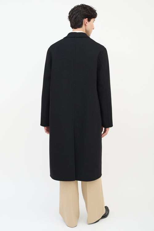 Jil Sander Black Cashmere Two Pocket Coat