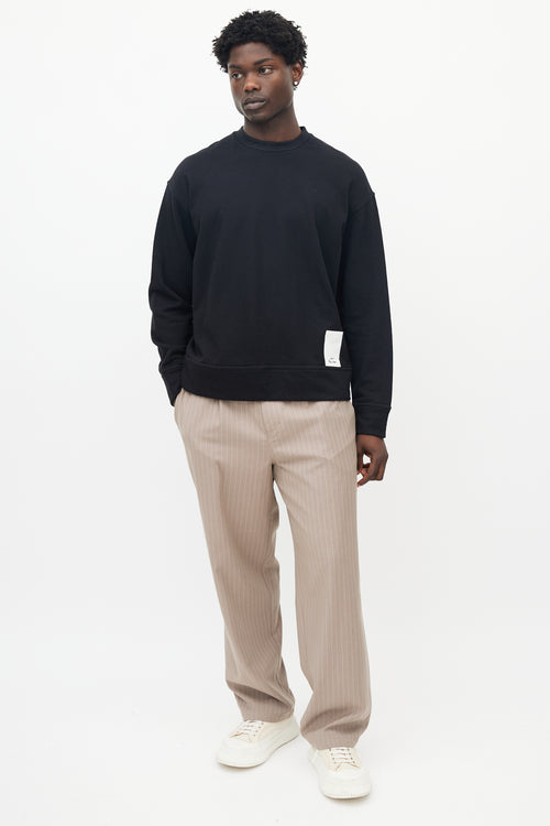 Jil Sander Black Cotton Terry Florence Henri Sweatshirt