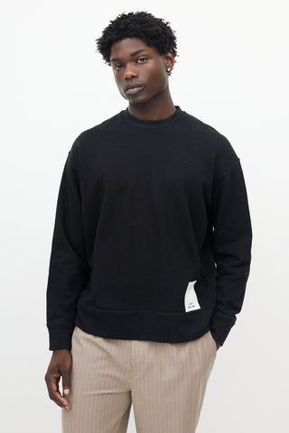 Jil Sander Black Cotton Terry Florence Henri Sweatshirt