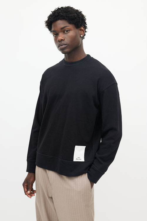 Jil Sander Black Cotton Terry Florence Henri Sweatshirt