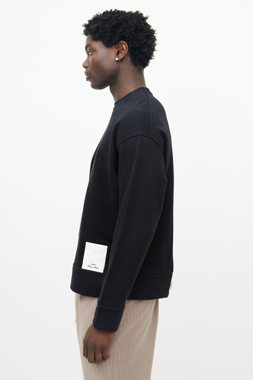 Jil Sander Black Cotton Terry Florence Henri Sweatshirt