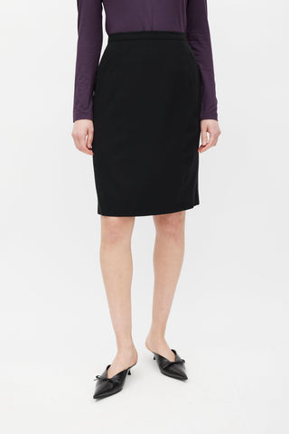 Jil Sander Black Wool Skirt