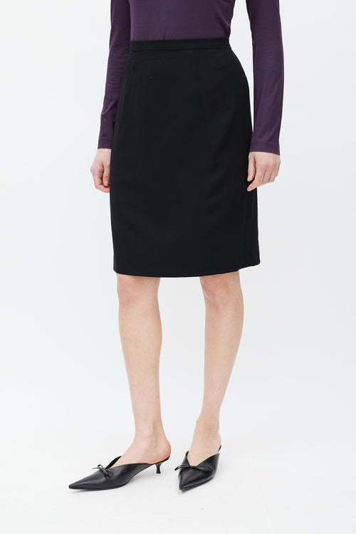 Jil Sander Black Wool Skirt