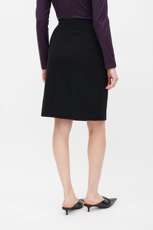 Jil Sander Black Wool Skirt