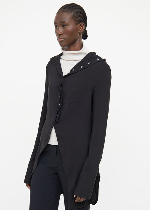 Jil Sander Black Button Up Blouse