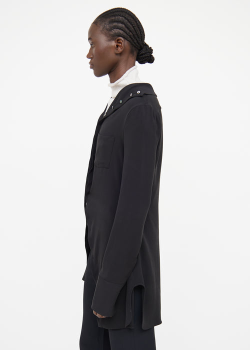 Jil Sander Black Button Up Blouse