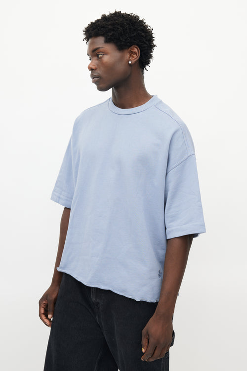 Jil Sander Blue Short Sleeve Sweatshirt