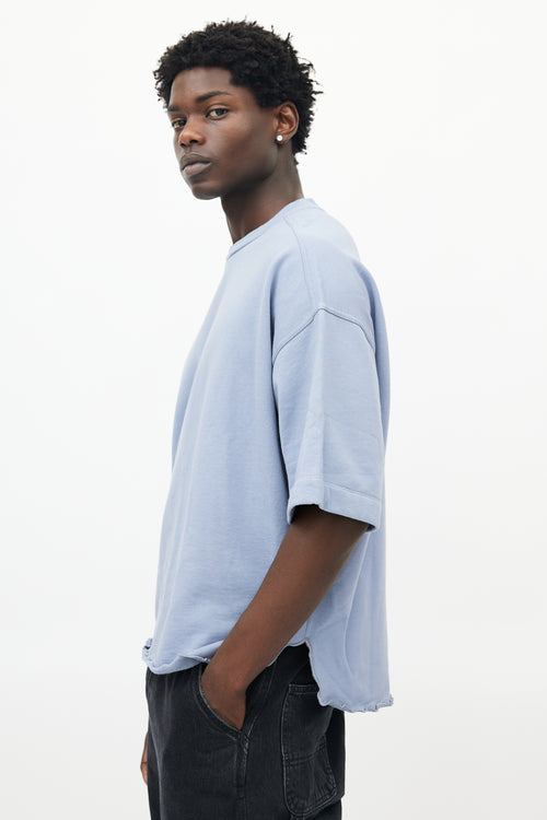 Jil Sander Blue Short Sleeve Sweatshirt