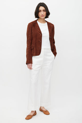 Jil Sander Brown Suede Jacket