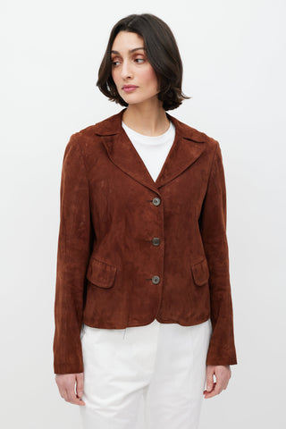 Jil Sander Brown Suede Jacket