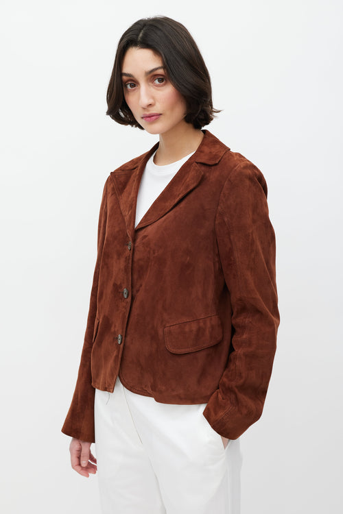 Jil Sander Brown Suede Jacket