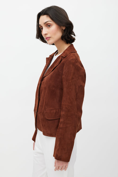 Jil Sander Brown Suede Jacket